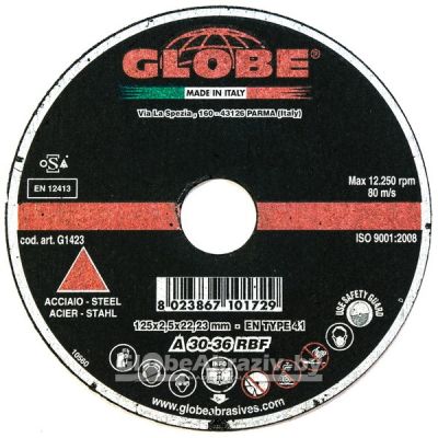 GLOBE A30-36R 150x3.2x22.2 plienui 