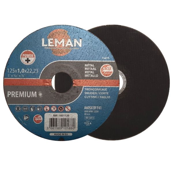 LEMAN A60SX Premium 125x1.0x22.23 pjovimo diskas plienui