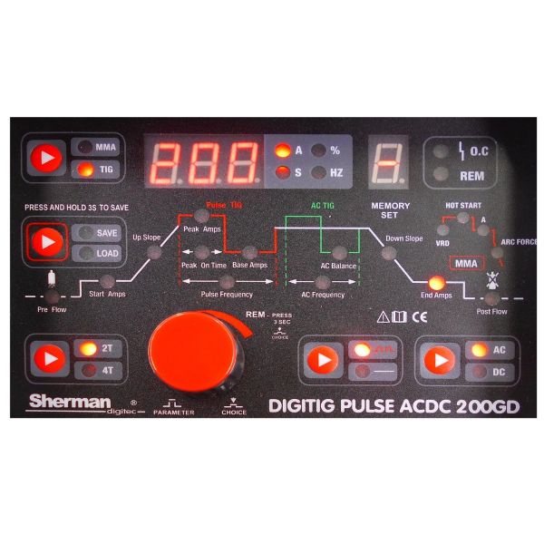 Sherman DIGITIG 200GD Pulse AC DC 