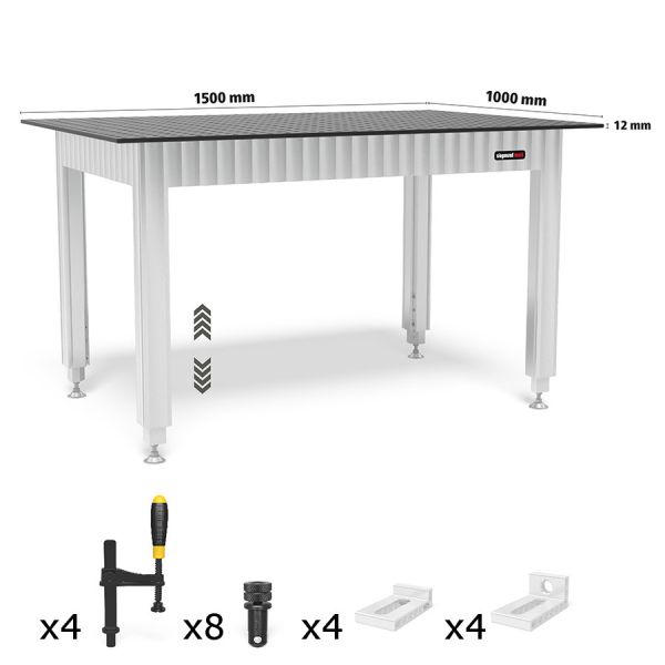 Siegmund 1500x1000mm darbastalio komplektacija