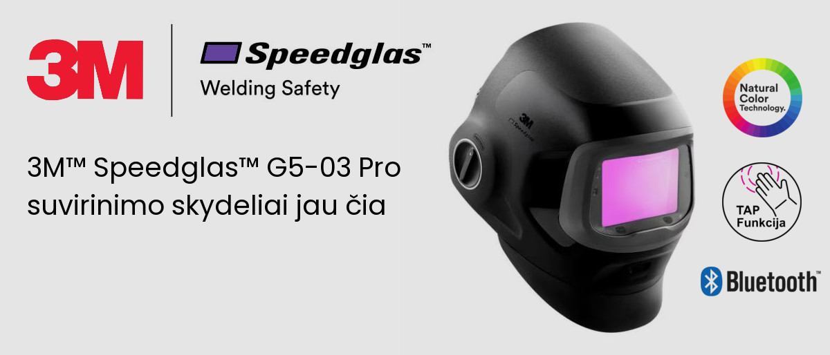 Naujiena 3M™ Speedglas™ G5-03 Pro suvirinimo skydelis